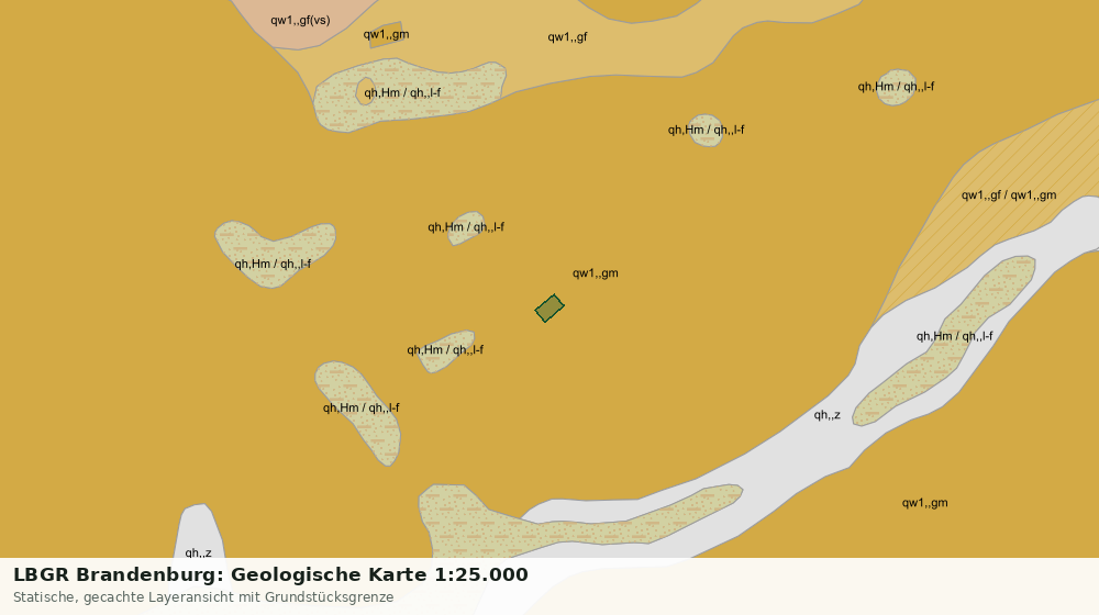 Statische Kartenansicht: LBGR Brandenburg: Geologische Karte 1:25.000