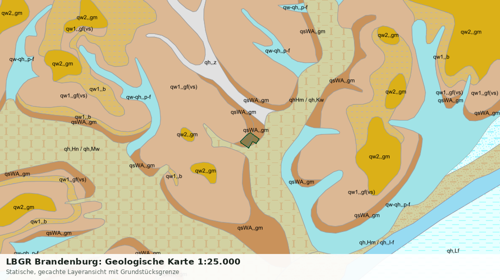 Statische Kartenansicht: LBGR Brandenburg: Geologische Karte 1:25.000
