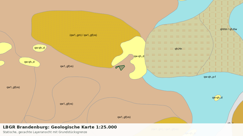 Statische Kartenansicht: LBGR Brandenburg: Geologische Karte 1:25.000