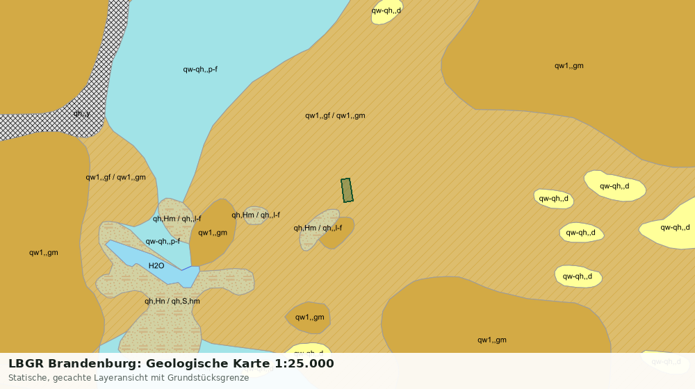 Statische Kartenansicht: LBGR Brandenburg: Geologische Karte 1:25.000
