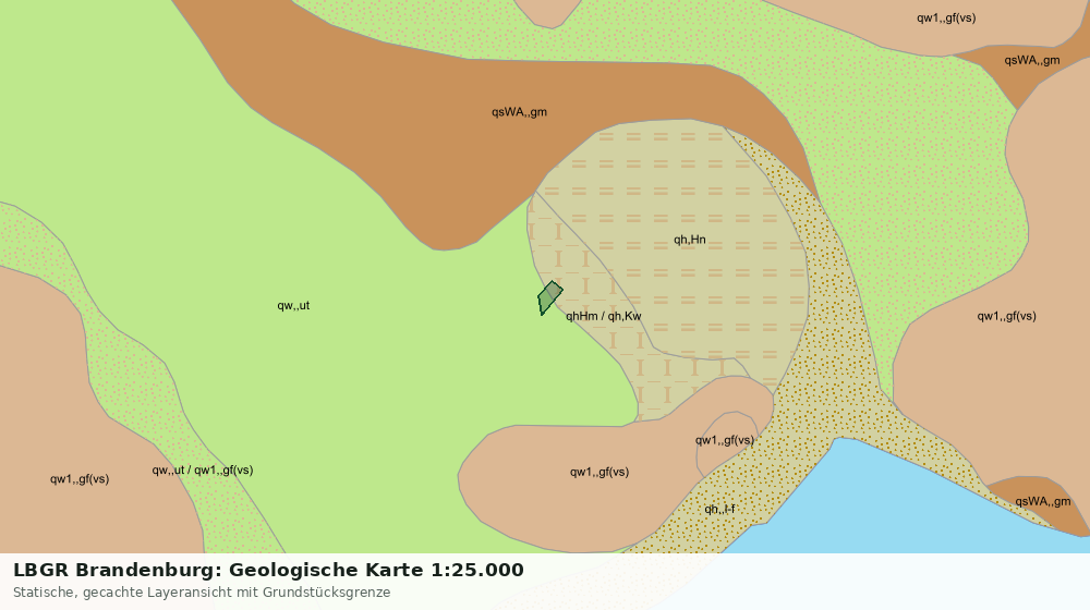 Statische Kartenansicht: LBGR Brandenburg: Geologische Karte 1:25.000