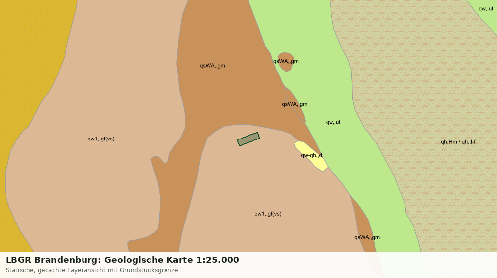 Statische Kartenansicht: LBGR Brandenburg: Geologische Karte 1:25.000