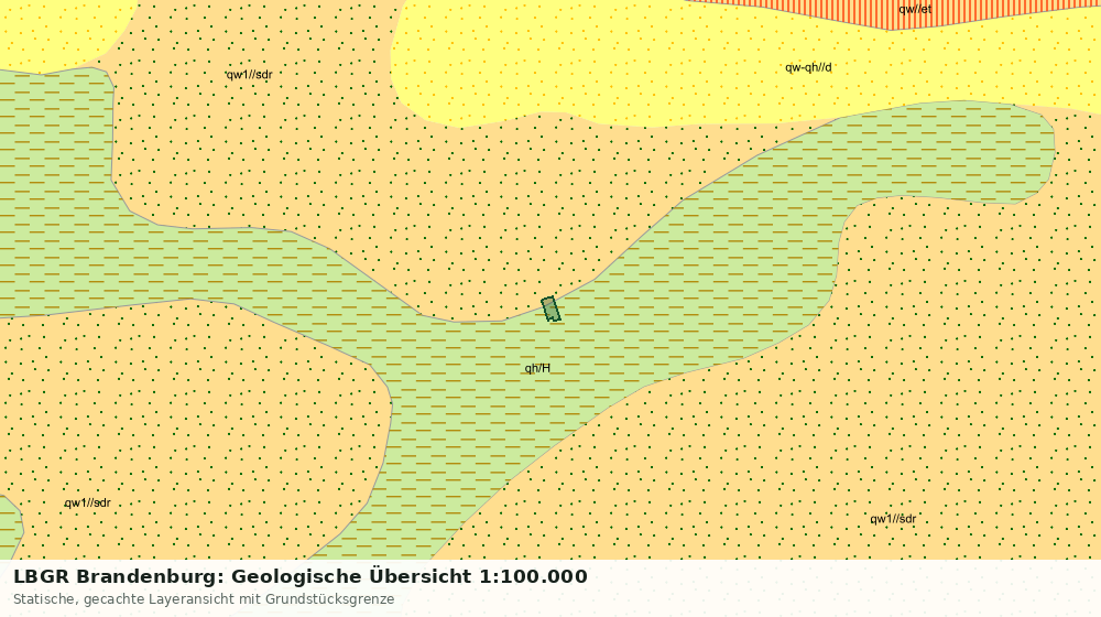 Statische Kartenansicht: LBGR Brandenburg: Geologische Übersicht 1:100.000