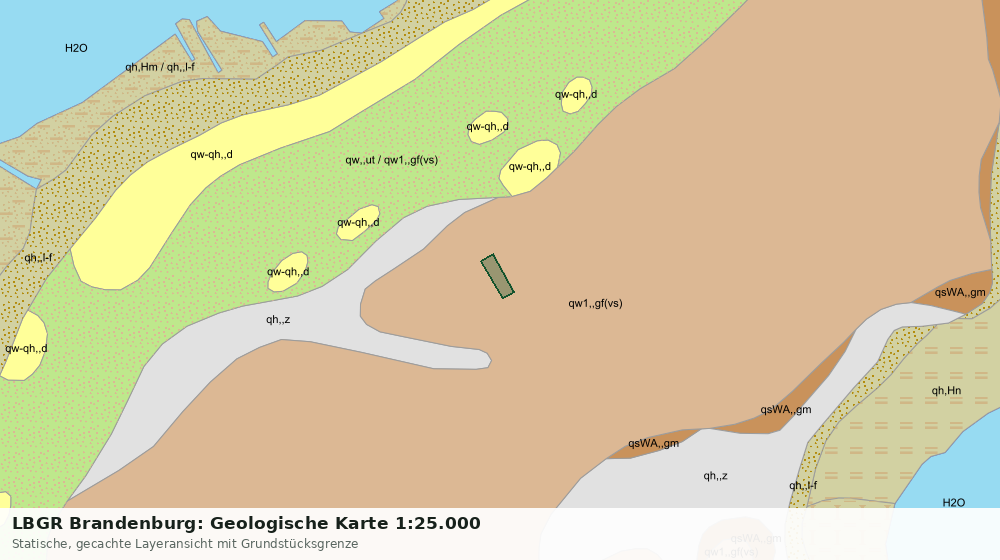 Statische Kartenansicht: LBGR Brandenburg: Geologische Karte 1:25.000