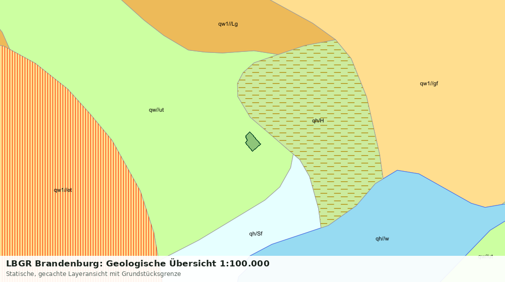 Statische Kartenansicht: LBGR Brandenburg: Geologische Übersicht 1:100.000