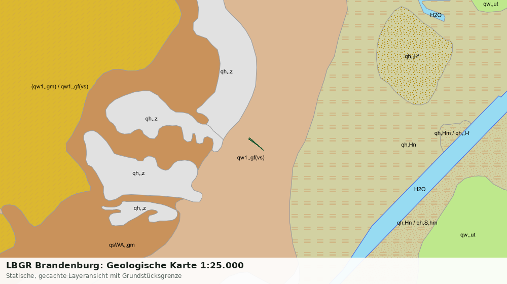 Statische Kartenansicht: LBGR Brandenburg: Geologische Karte 1:25.000