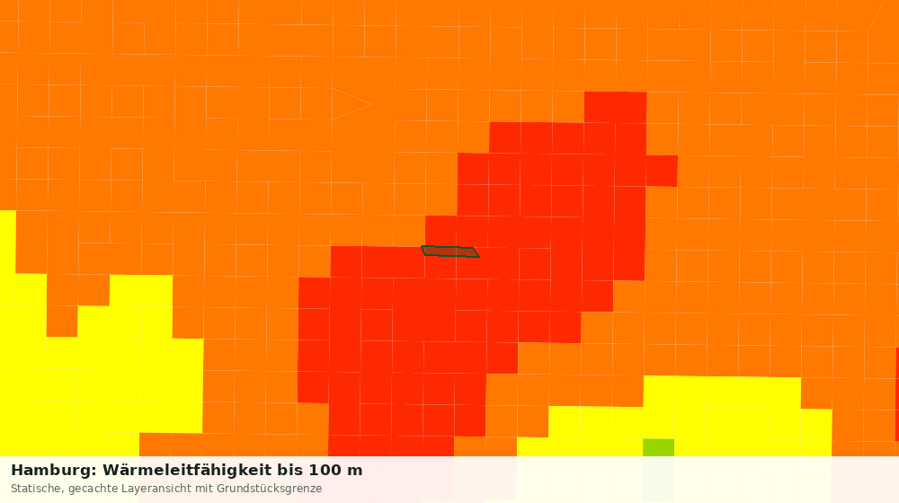 Statische Kartenansicht: Hamburg: Wärmeleitfähigkeit bis 100 m