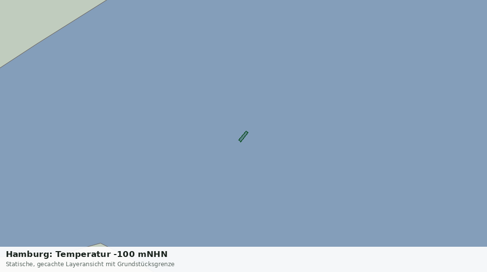 Statische Kartenansicht: Hamburg: Temperatur -100 mNHN