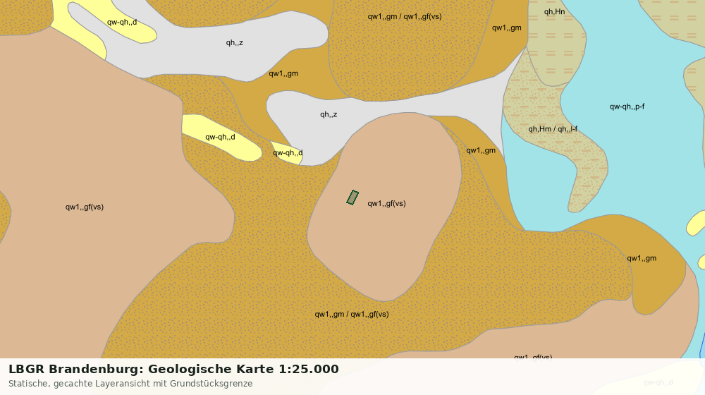 Statische Kartenansicht: LBGR Brandenburg: Geologische Karte 1:25.000