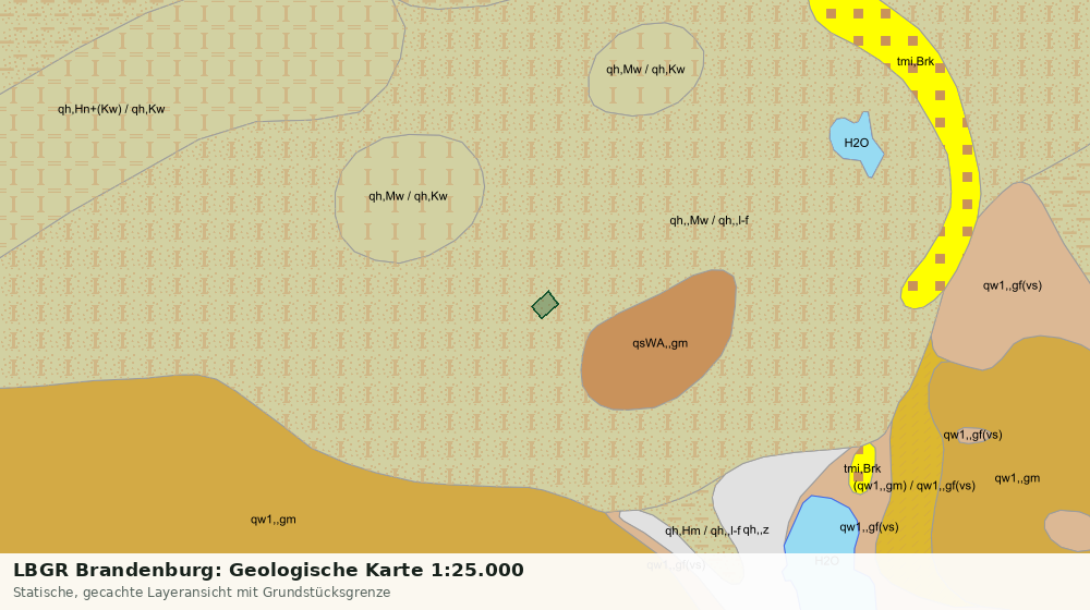 Statische Kartenansicht: LBGR Brandenburg: Geologische Karte 1:25.000