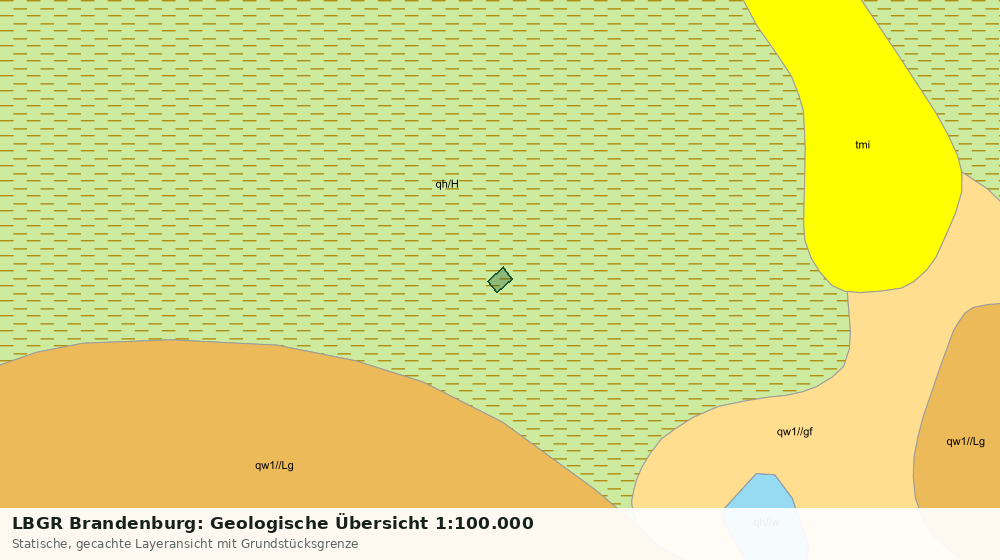 Statische Kartenansicht: LBGR Brandenburg: Geologische Übersicht 1:100.000