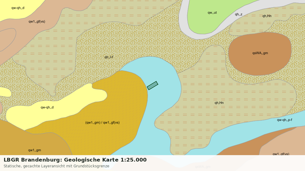Statische Kartenansicht: LBGR Brandenburg: Geologische Karte 1:25.000