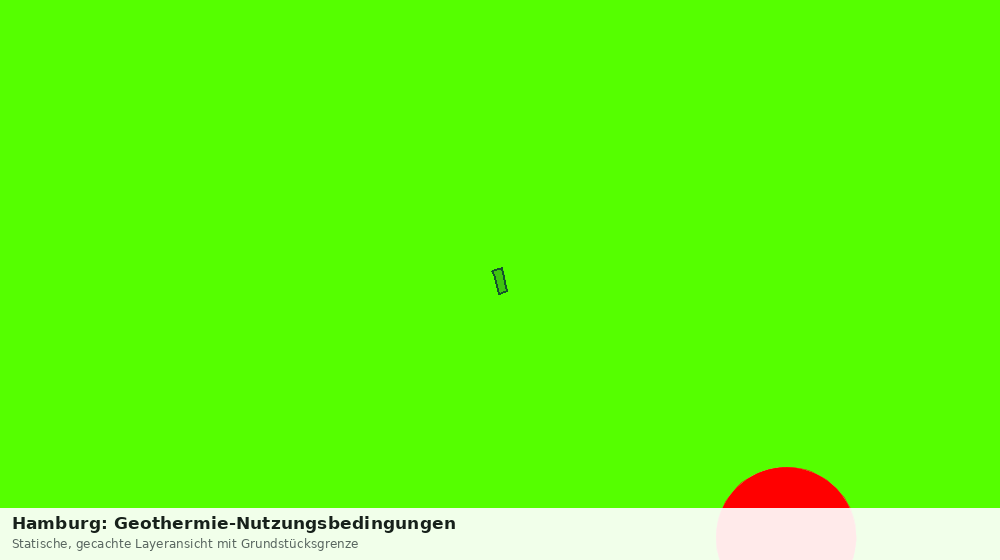 Statische Kartenansicht: Hamburg: Geothermie-Nutzungsbedingungen