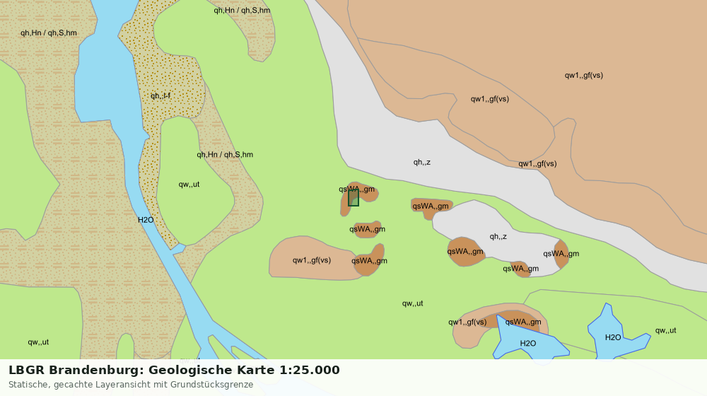 Statische Kartenansicht: LBGR Brandenburg: Geologische Karte 1:25.000