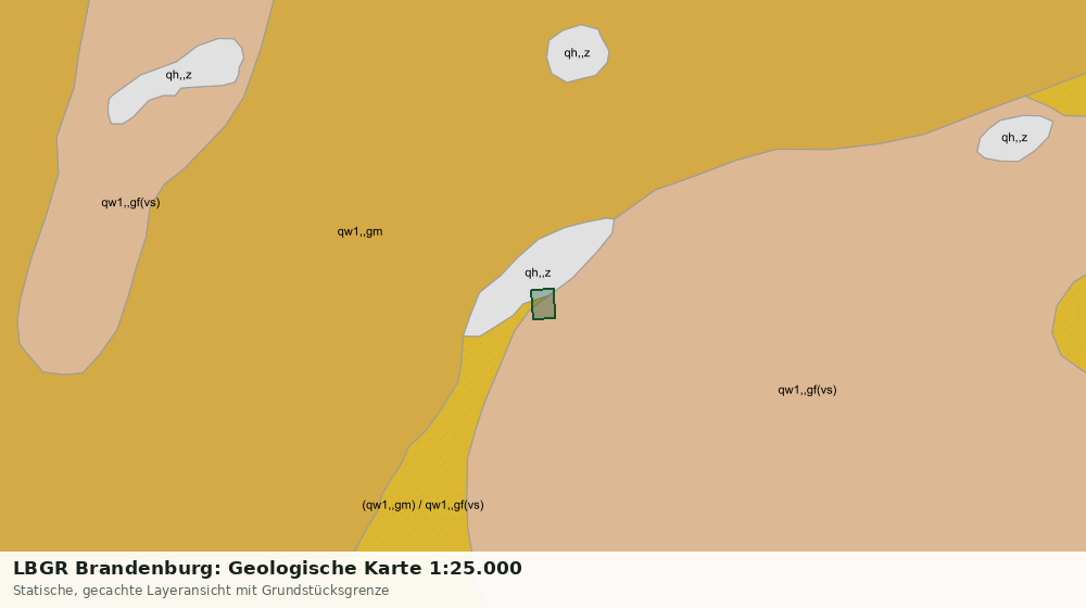 Statische Kartenansicht: LBGR Brandenburg: Geologische Karte 1:25.000