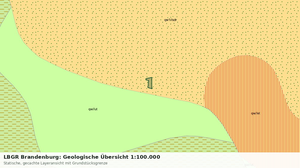 Statische Kartenansicht: LBGR Brandenburg: Geologische Übersicht 1:100.000
