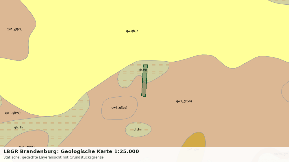 Statische Kartenansicht: LBGR Brandenburg: Geologische Karte 1:25.000
