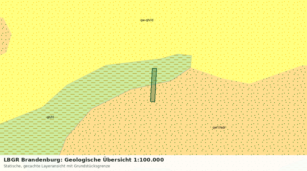 Statische Kartenansicht: LBGR Brandenburg: Geologische Übersicht 1:100.000