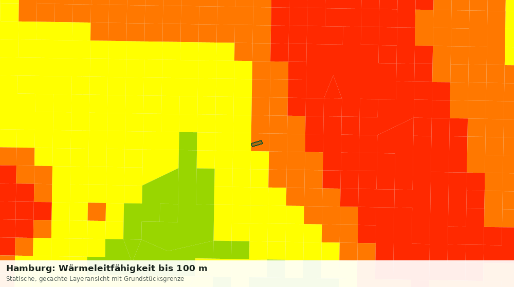 Statische Kartenansicht: Hamburg: Wärmeleitfähigkeit bis 100 m