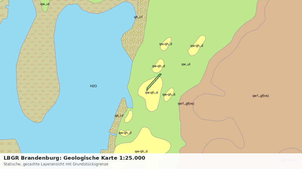Statische Kartenansicht: LBGR Brandenburg: Geologische Karte 1:25.000