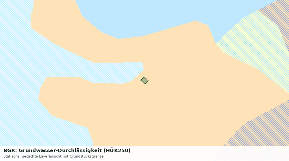 Statische Kartenansicht: BGR: Grundwasser-Durchlässigkeit (HÜK250)