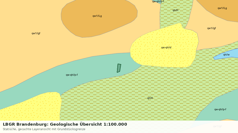 Statische Kartenansicht: LBGR Brandenburg: Geologische Übersicht 1:100.000