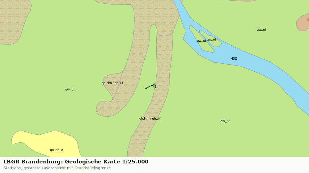 Statische Kartenansicht: LBGR Brandenburg: Geologische Karte 1:25.000