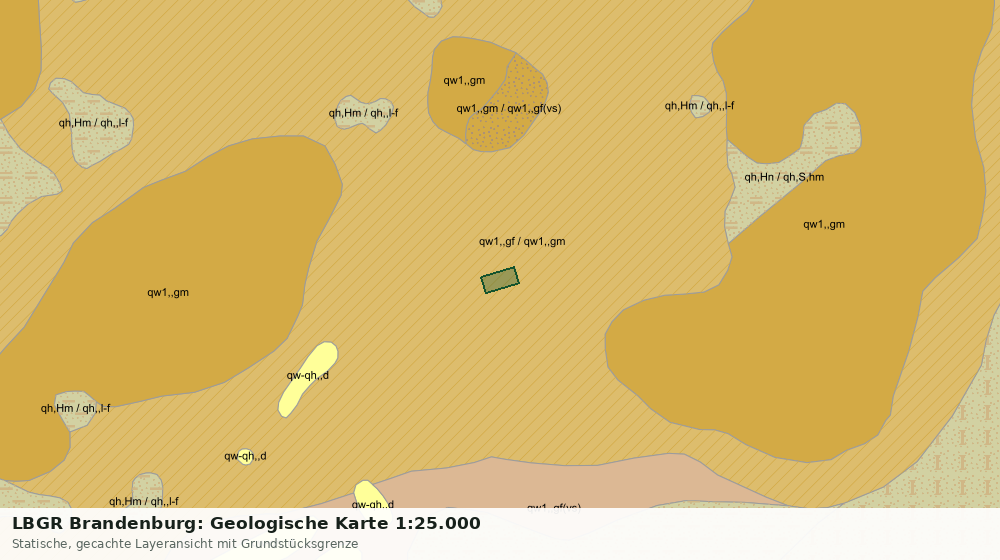 Statische Kartenansicht: LBGR Brandenburg: Geologische Karte 1:25.000