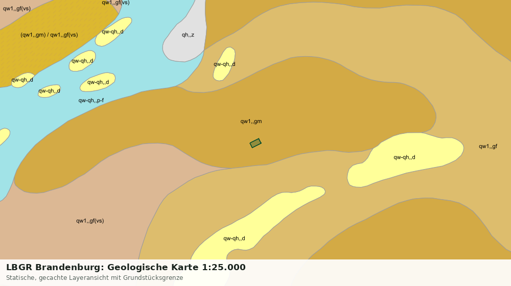 Statische Kartenansicht: LBGR Brandenburg: Geologische Karte 1:25.000