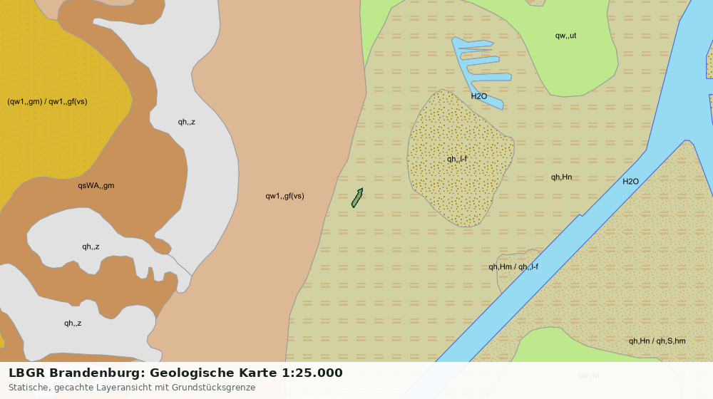 Statische Kartenansicht: LBGR Brandenburg: Geologische Karte 1:25.000