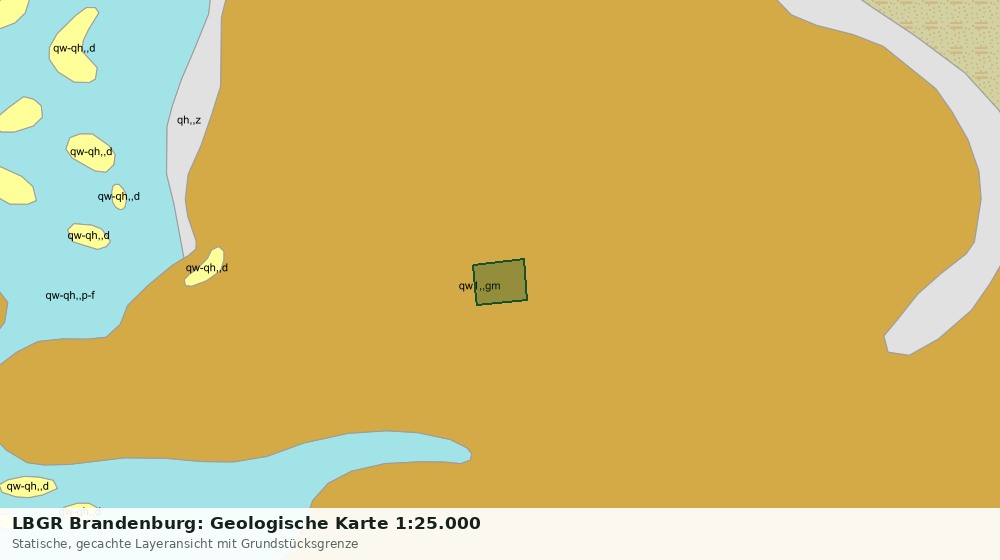 Statische Kartenansicht: LBGR Brandenburg: Geologische Karte 1:25.000