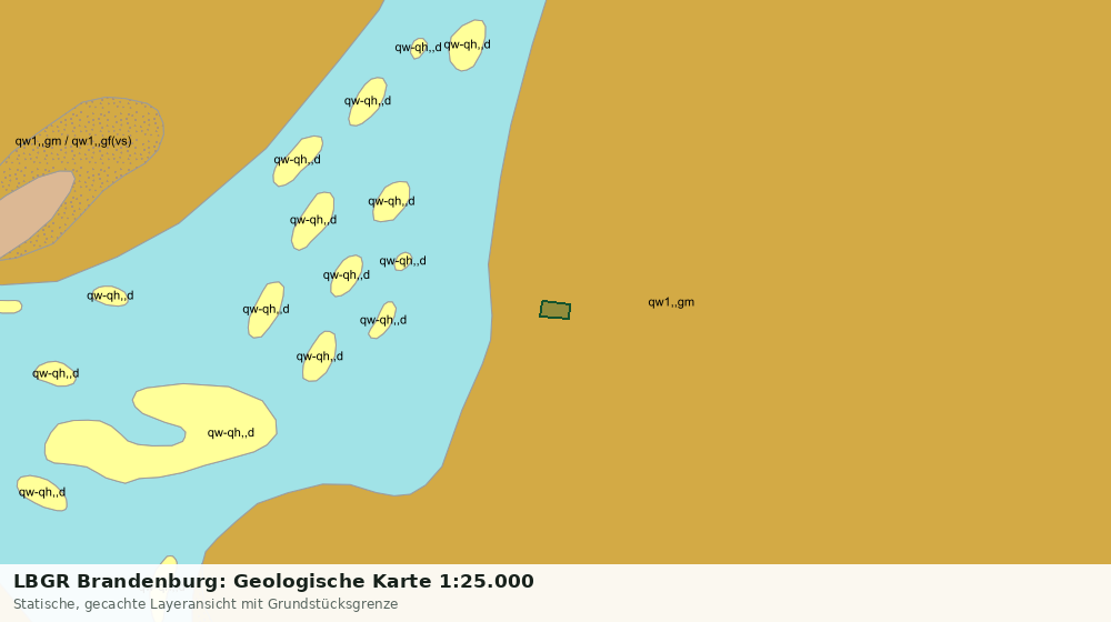 Statische Kartenansicht: LBGR Brandenburg: Geologische Karte 1:25.000
