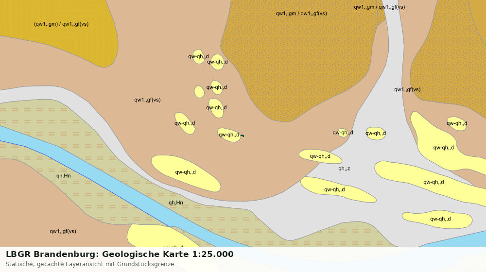 Statische Kartenansicht: LBGR Brandenburg: Geologische Karte 1:25.000