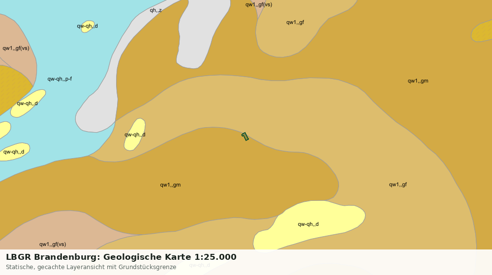 Statische Kartenansicht: LBGR Brandenburg: Geologische Karte 1:25.000