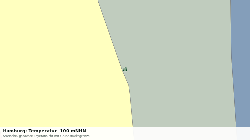 Statische Kartenansicht: Hamburg: Temperatur -100 mNHN