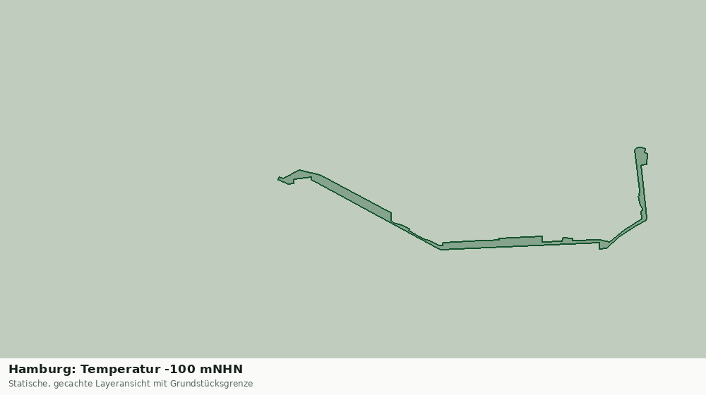 Statische Kartenansicht: Hamburg: Temperatur -100 mNHN