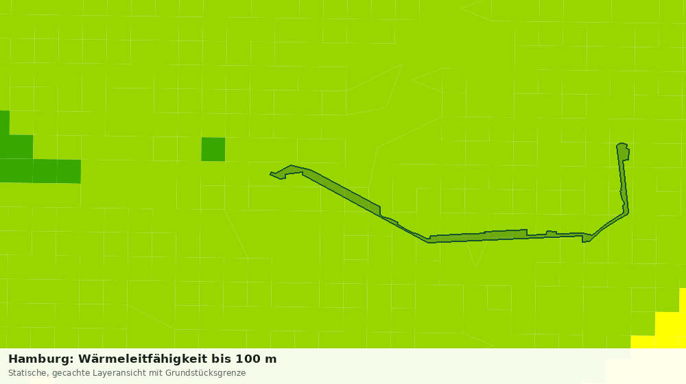 Statische Kartenansicht: Hamburg: Wärmeleitfähigkeit bis 100 m