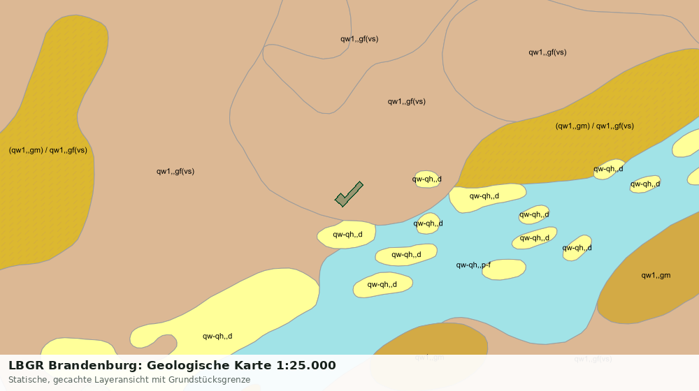 Statische Kartenansicht: LBGR Brandenburg: Geologische Karte 1:25.000