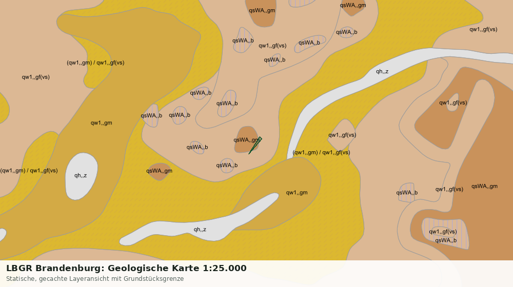 Statische Kartenansicht: LBGR Brandenburg: Geologische Karte 1:25.000
