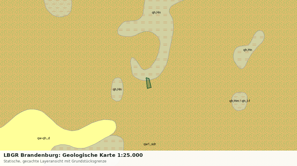 Statische Kartenansicht: LBGR Brandenburg: Geologische Karte 1:25.000