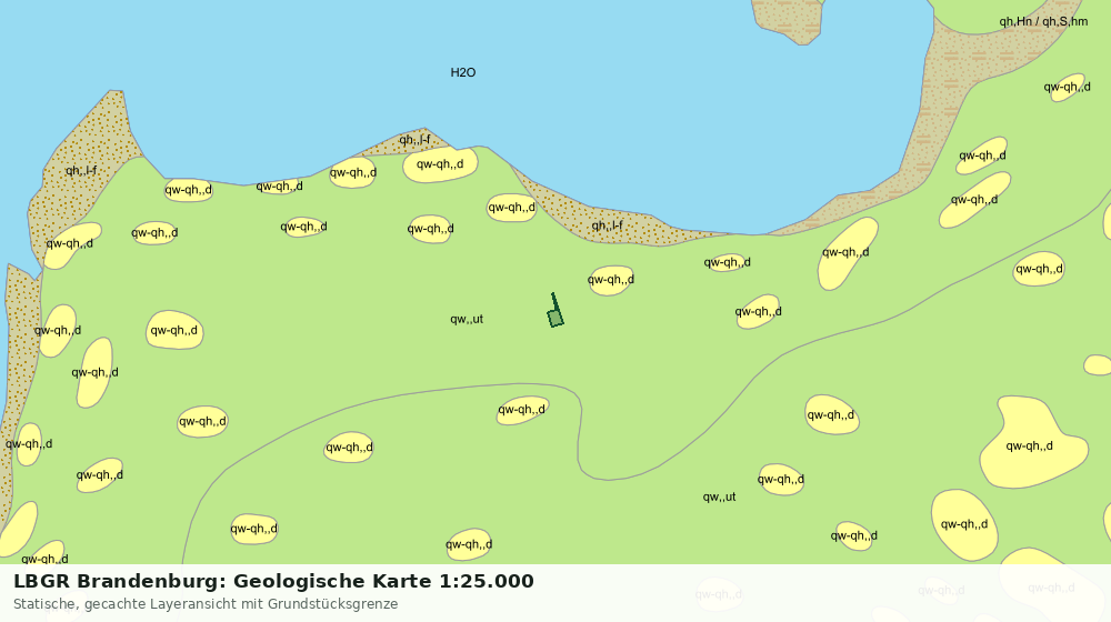Statische Kartenansicht: LBGR Brandenburg: Geologische Karte 1:25.000