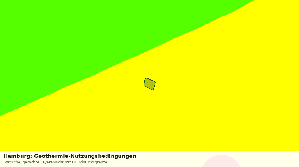 Statische Kartenansicht: Hamburg: Geothermie-Nutzungsbedingungen