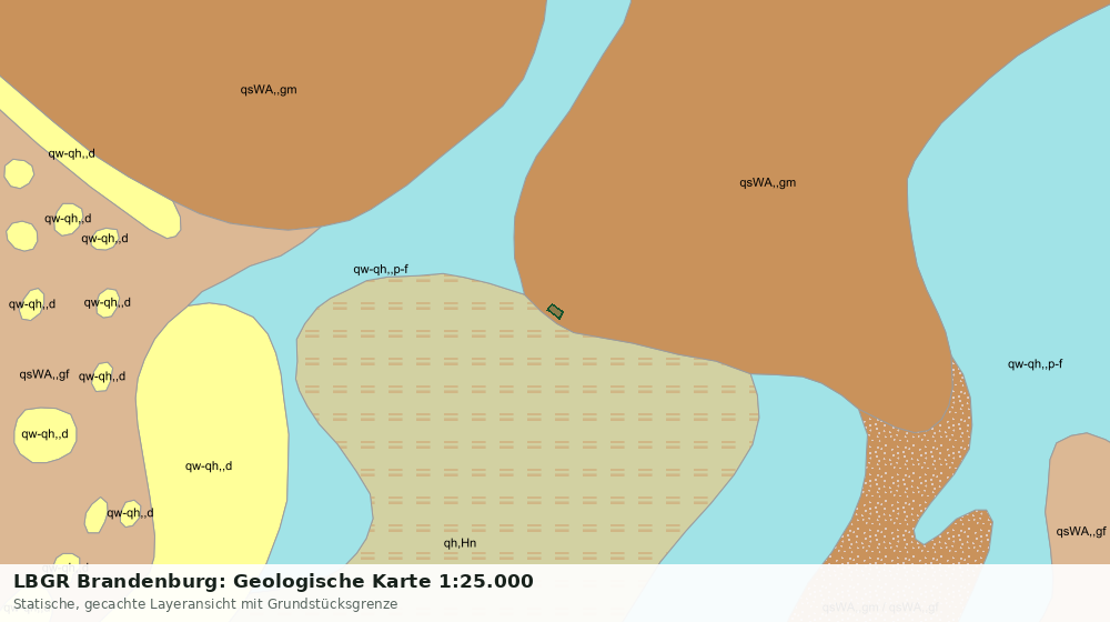 Statische Kartenansicht: LBGR Brandenburg: Geologische Karte 1:25.000