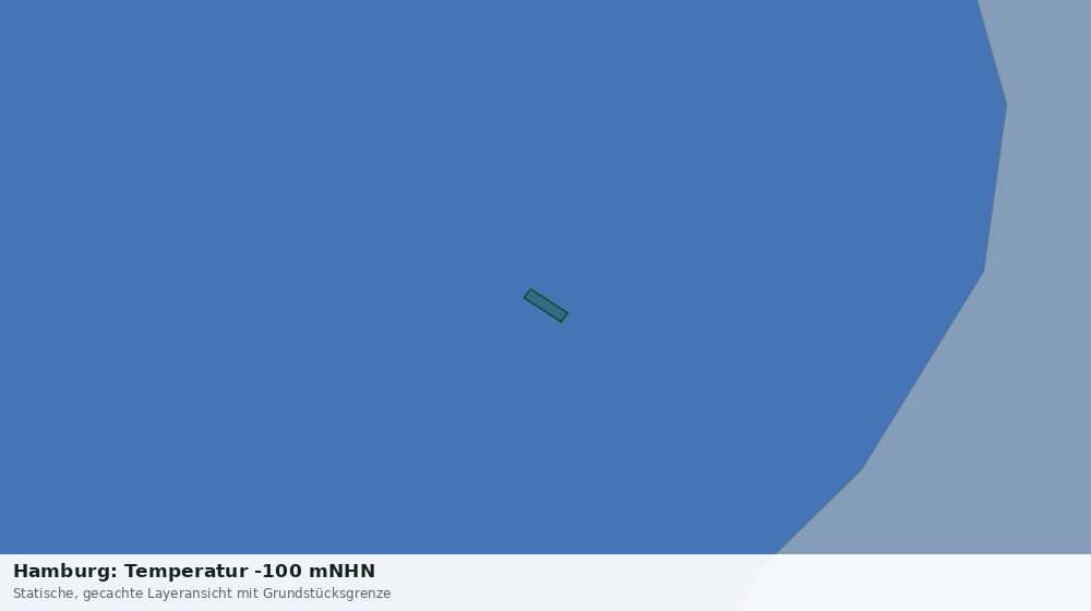Statische Kartenansicht: Hamburg: Temperatur -100 mNHN