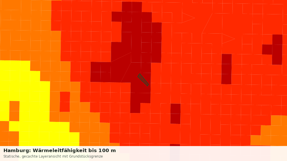 Statische Kartenansicht: Hamburg: Wärmeleitfähigkeit bis 100 m