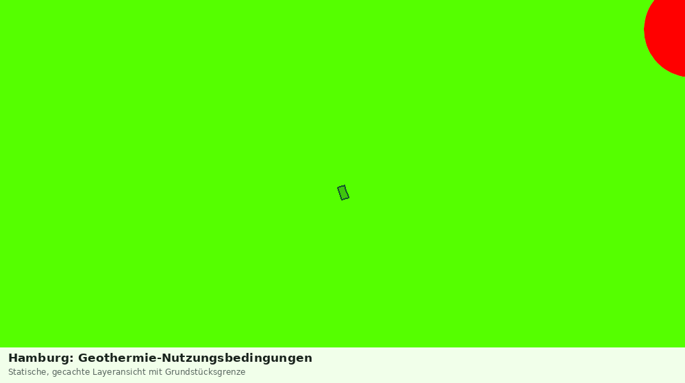Statische Kartenansicht: Hamburg: Geothermie-Nutzungsbedingungen