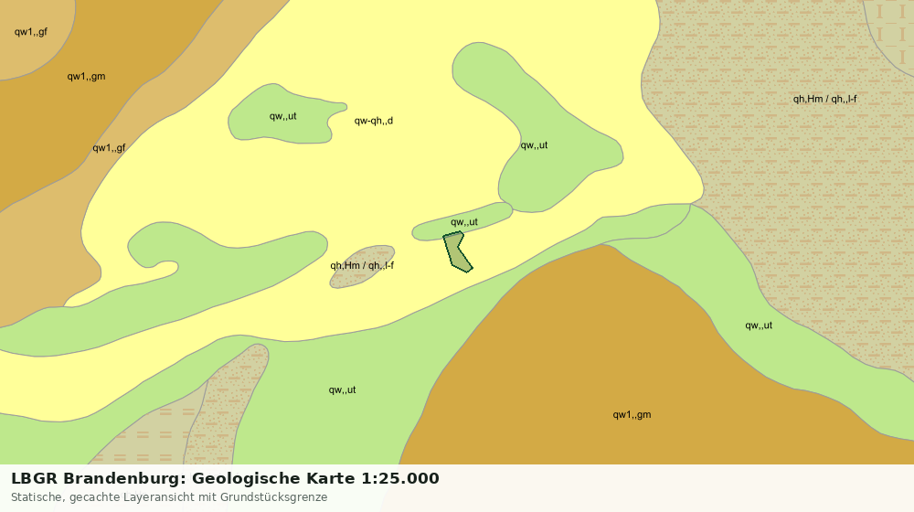 Statische Kartenansicht: LBGR Brandenburg: Geologische Karte 1:25.000