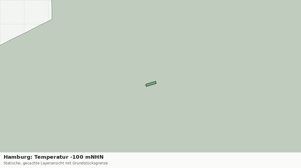 Statische Kartenansicht: Hamburg: Temperatur -100 mNHN