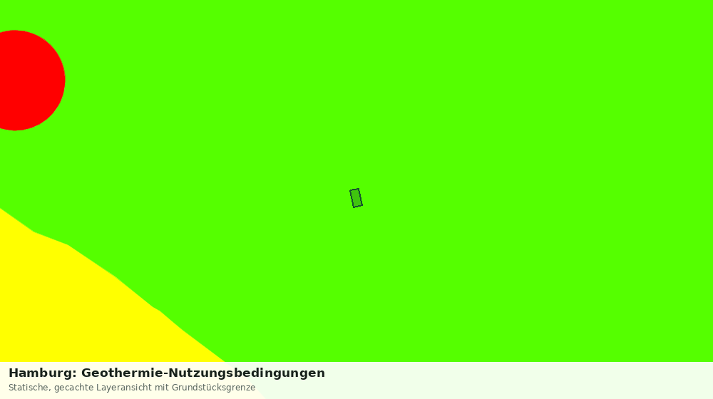 Statische Kartenansicht: Hamburg: Geothermie-Nutzungsbedingungen