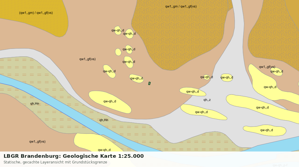 Statische Kartenansicht: LBGR Brandenburg: Geologische Karte 1:25.000